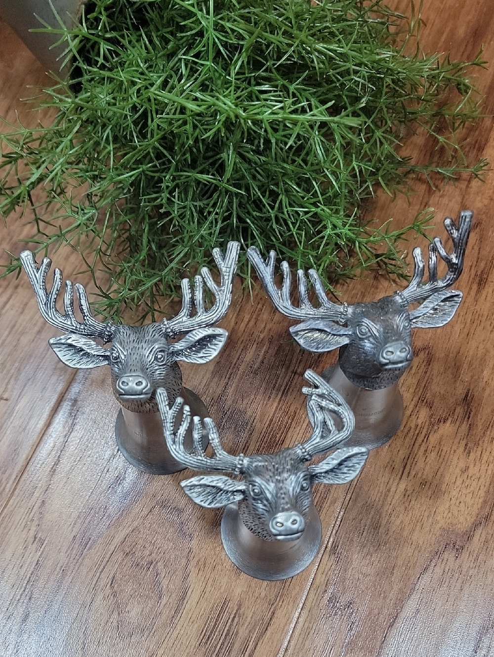Vintage Pewter Stag Shot Glasses